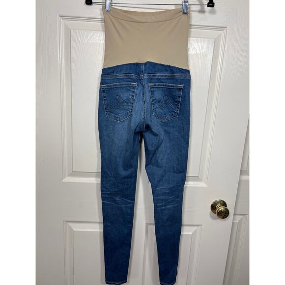 AG Jeans Mama Over the Belly Maternity Medium Wash Skinny Jeans 26 Pregnancy - Picture 4 of 8